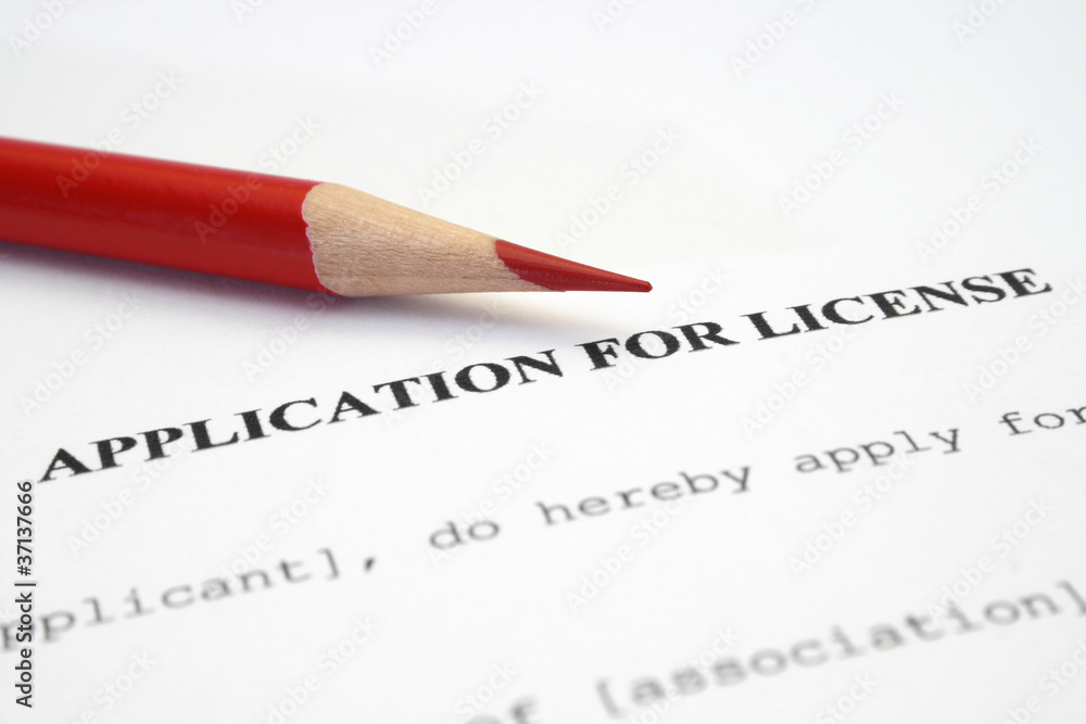 Application for license