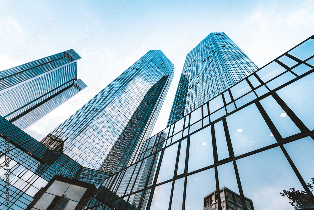 Modern skyscrapers in business district